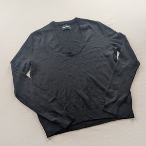 Zadig & Voltaire Star 100% Merino Wool V Neck Black Sz S !w/holes